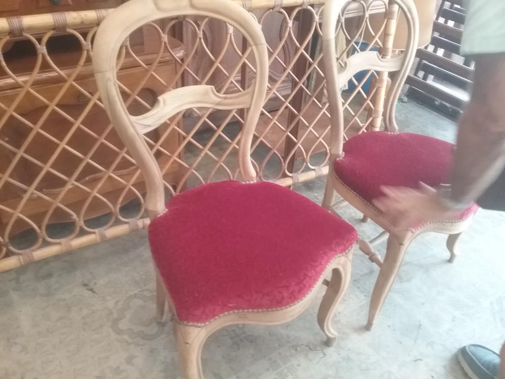 PAIRE DE CHAISES SABLEES