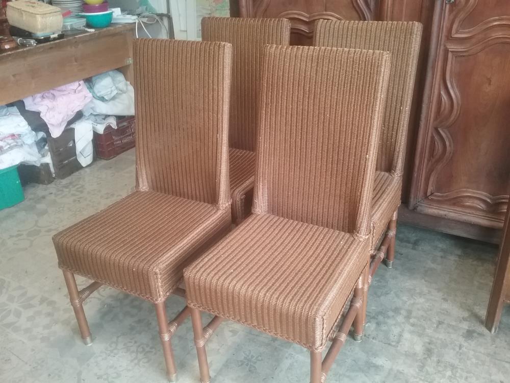 4 CHAISES OSIER