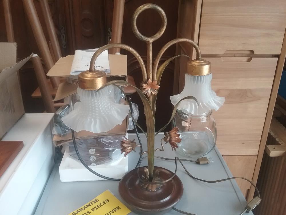 LAMPE DOUBLE TULIPES