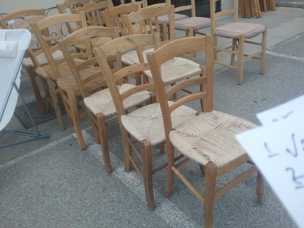 6 CHAISES SABLEES 15