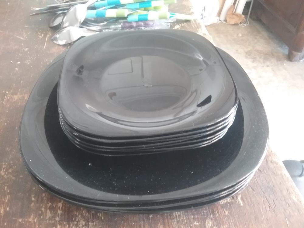 16 ASSIETTES NOIRES