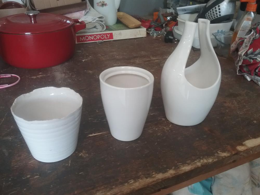 CACHE POT BLANC