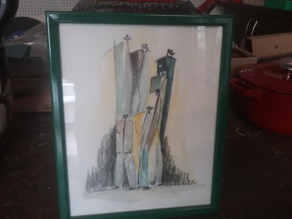 AQUARELLE FUSAIN PERSONNAGES