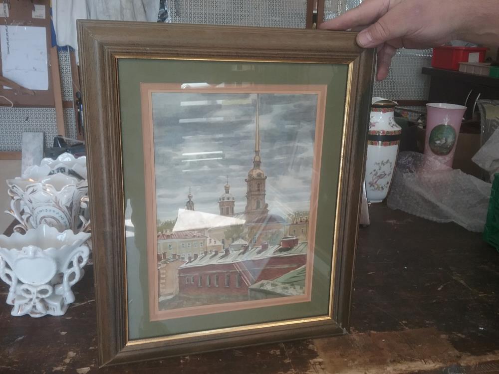 AQUARELLE EGLISE 