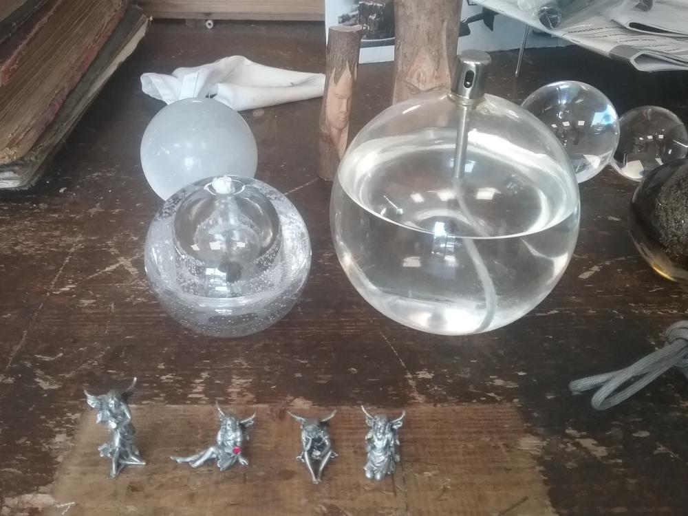 LAMPE A HUILE VERRE