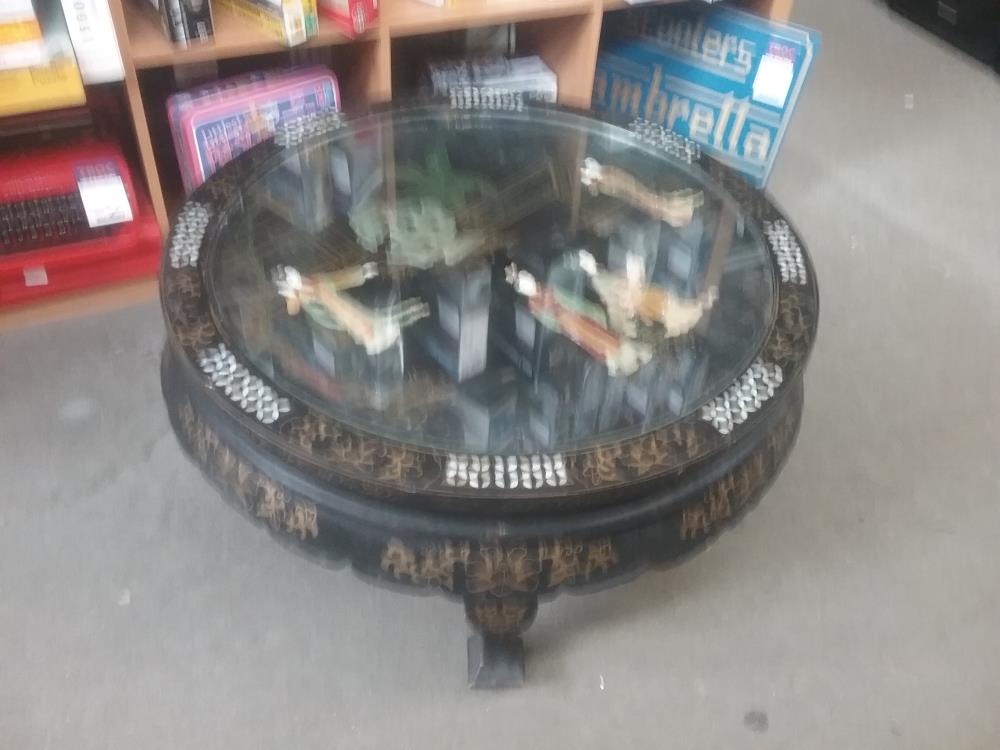 TABLE BASSE RONDE ASIE 
