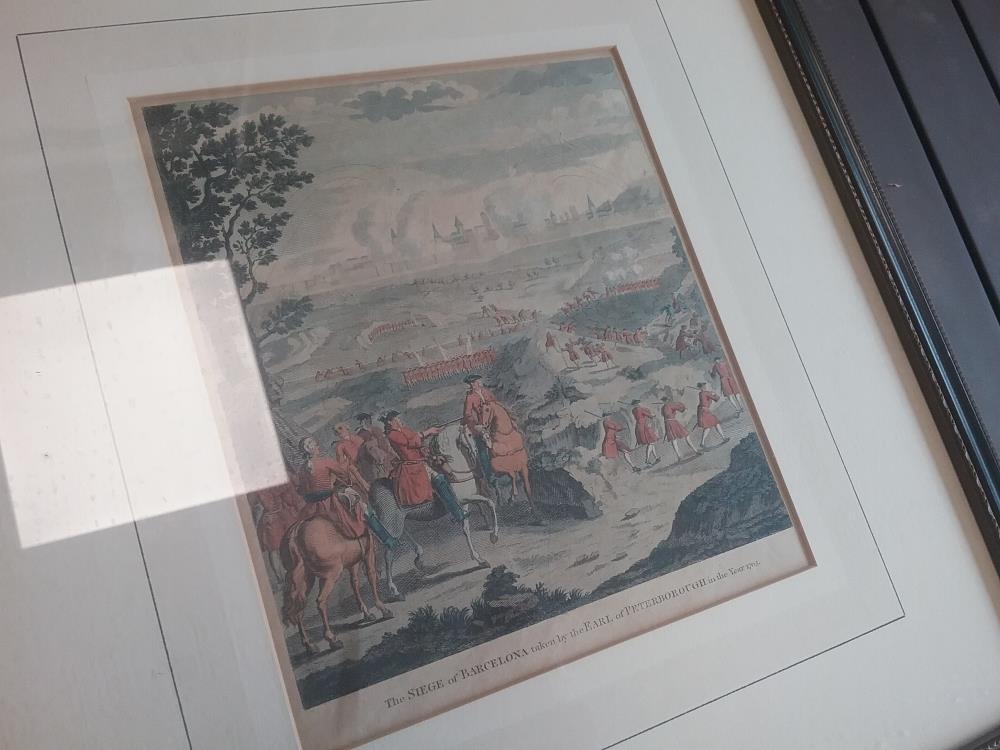 GRAVURE SIEGE DE BARCELONE 1705