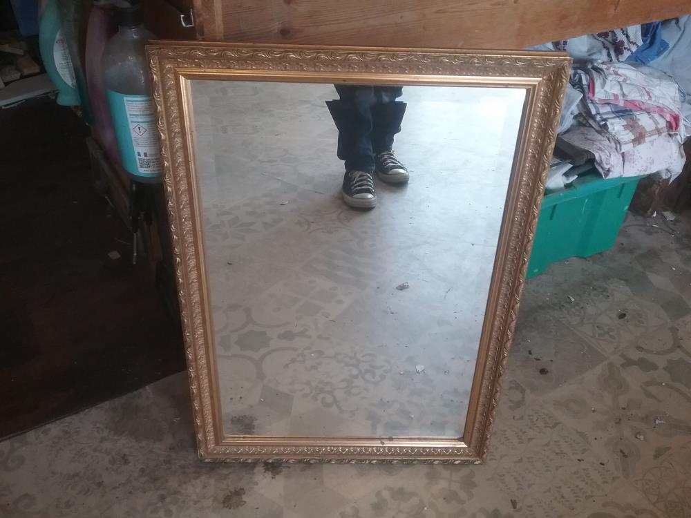 MIROIR DORE BISEAUTE