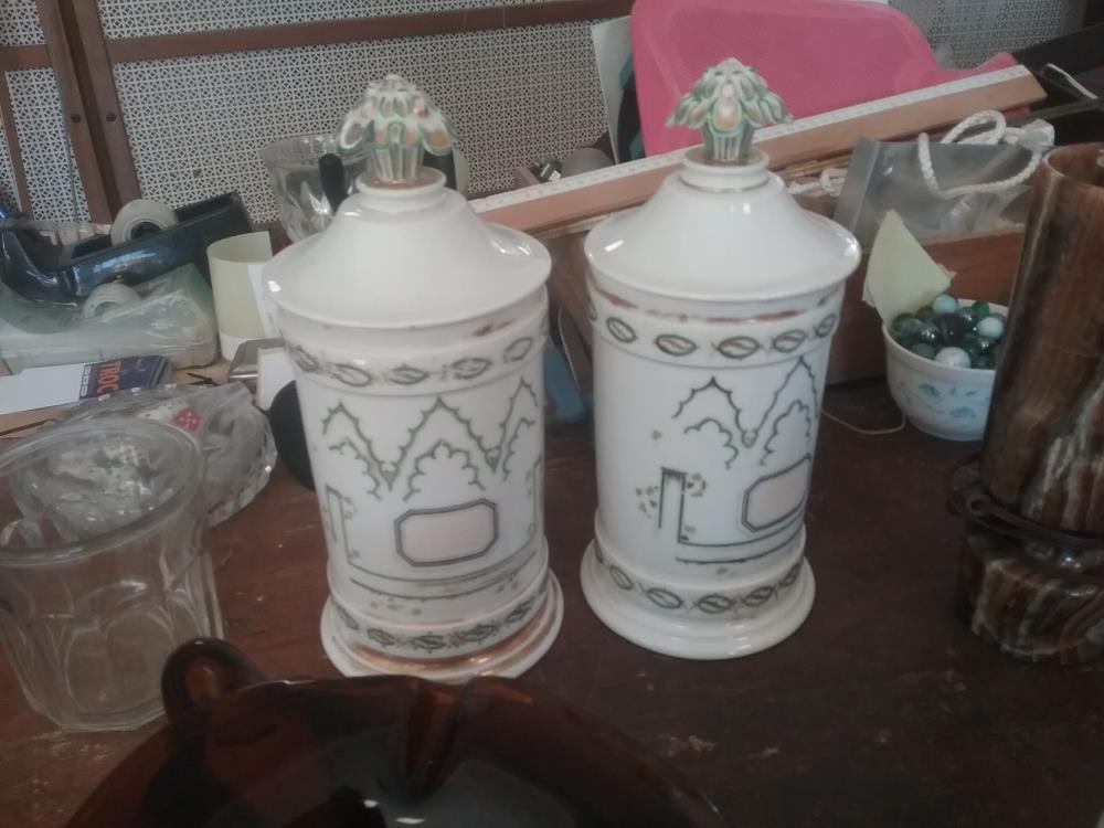 PAIRE DE POTS ANCIENS PHARMACIE 
