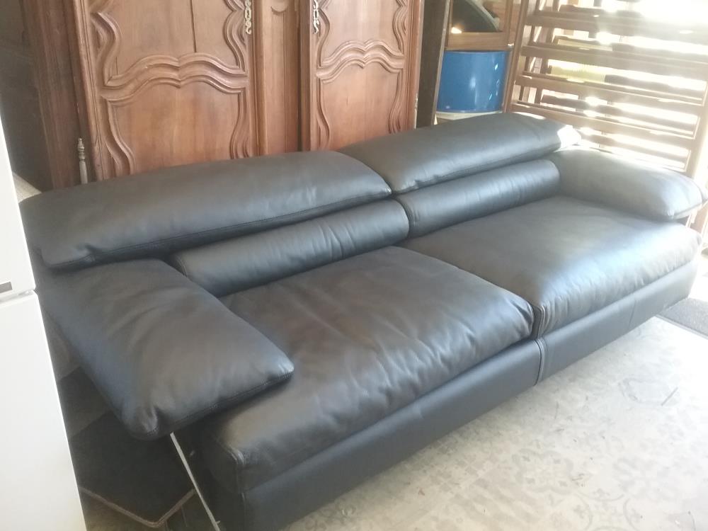 CANAPE CUIR NOIR