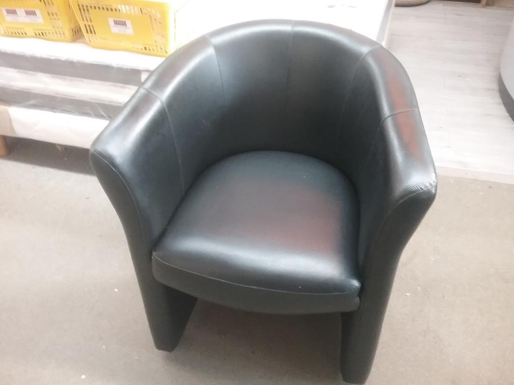 FAUTEUIL CABRIOLET NOIR SKAI