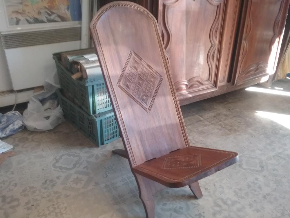 CHAISE AFRIQUE SCULPTE
