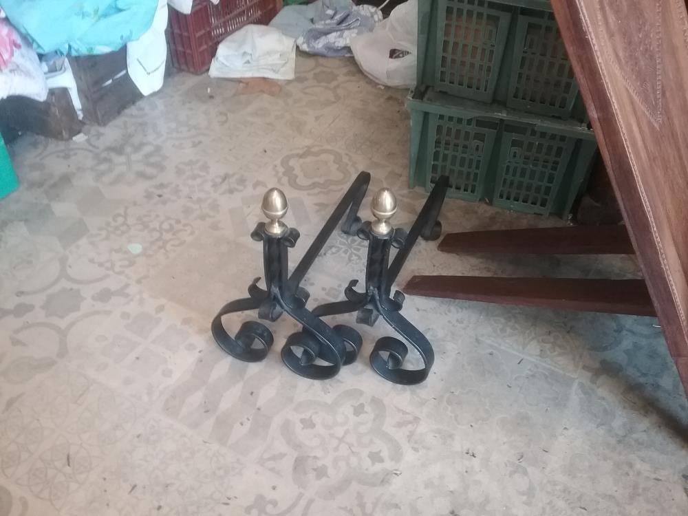 PAIRE DE CHENETS FF