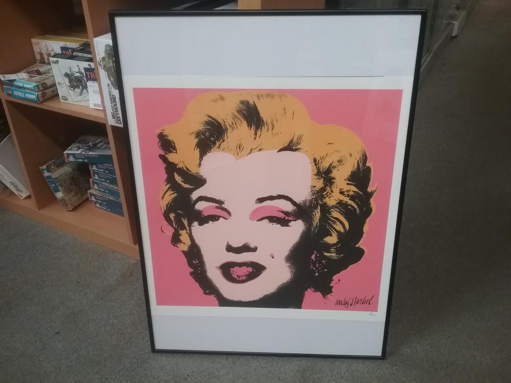LITHOGRAPHIE SIGNEE ANDY WARHOL 66/500 CERTIFICAT D'AUTHENTICITÉ
