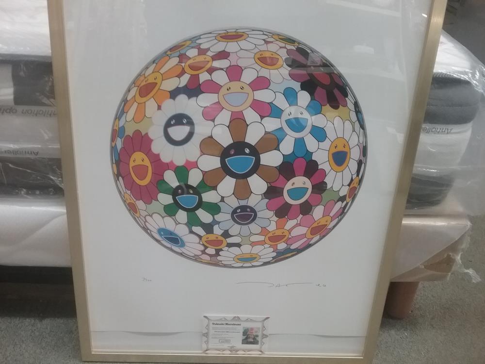 LITHOGRAPHIE SIGNEE TAKASHI MURAKAMI 10/300 AVEC CERTIFICAT D'AUTHENTICITÉ 