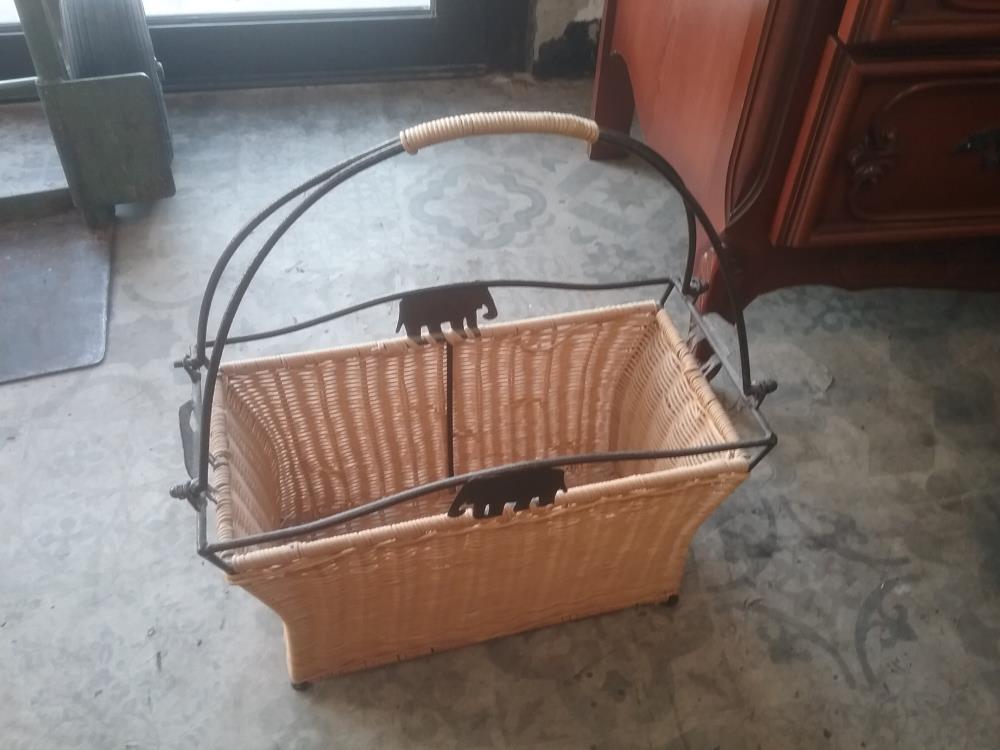 PANIER OSIER METAL