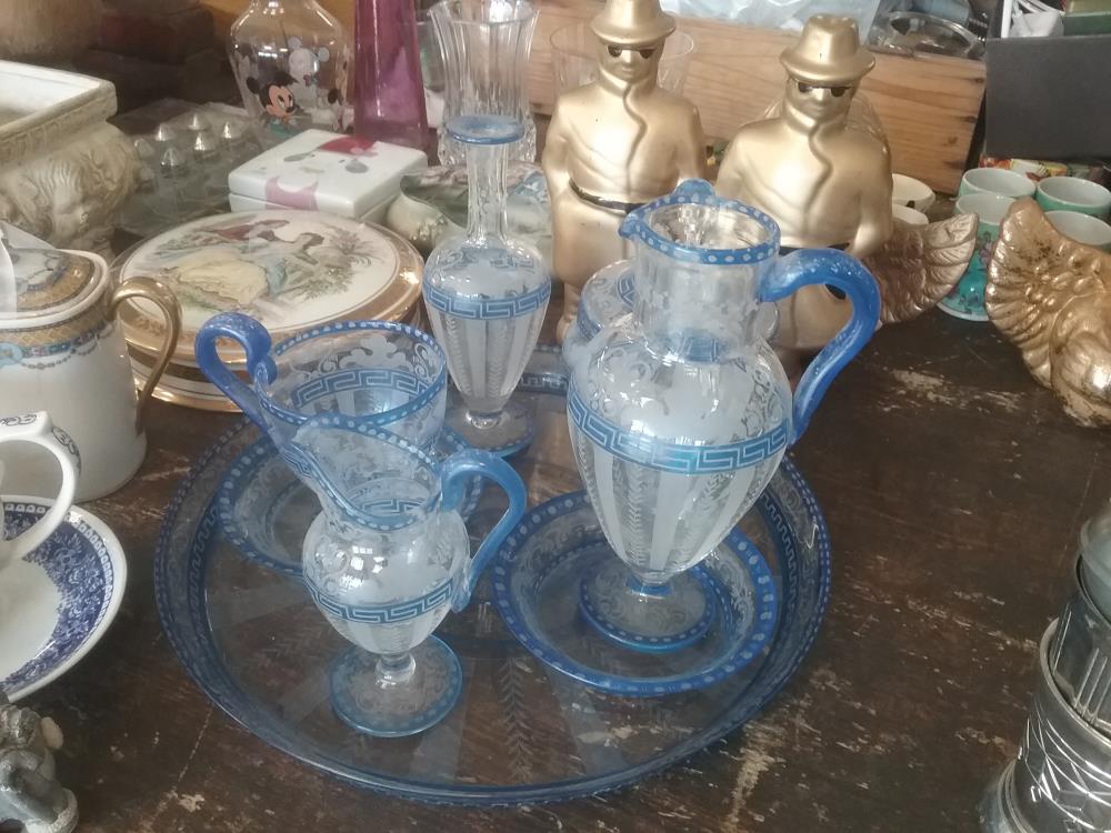 SERVICE VERRE GRAVE BLEU