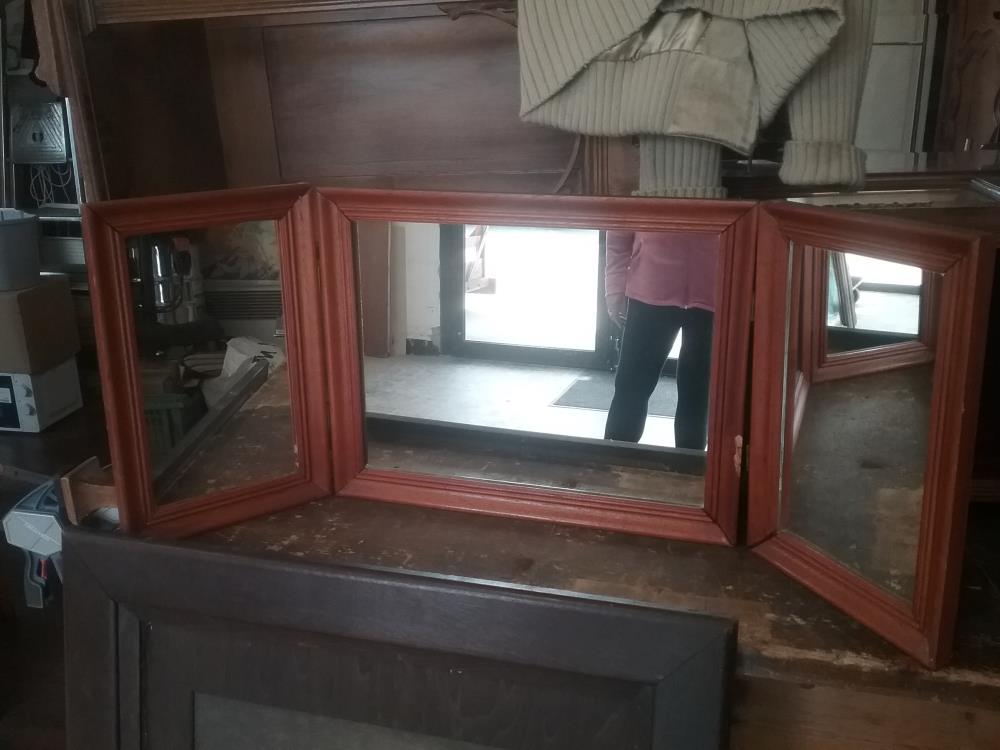 MIROIR TRIPTIQUE EN L'ETAT