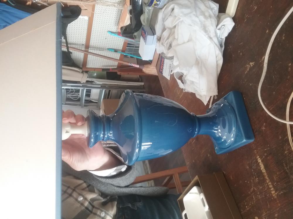 PIED DE LAMPE BLEU
