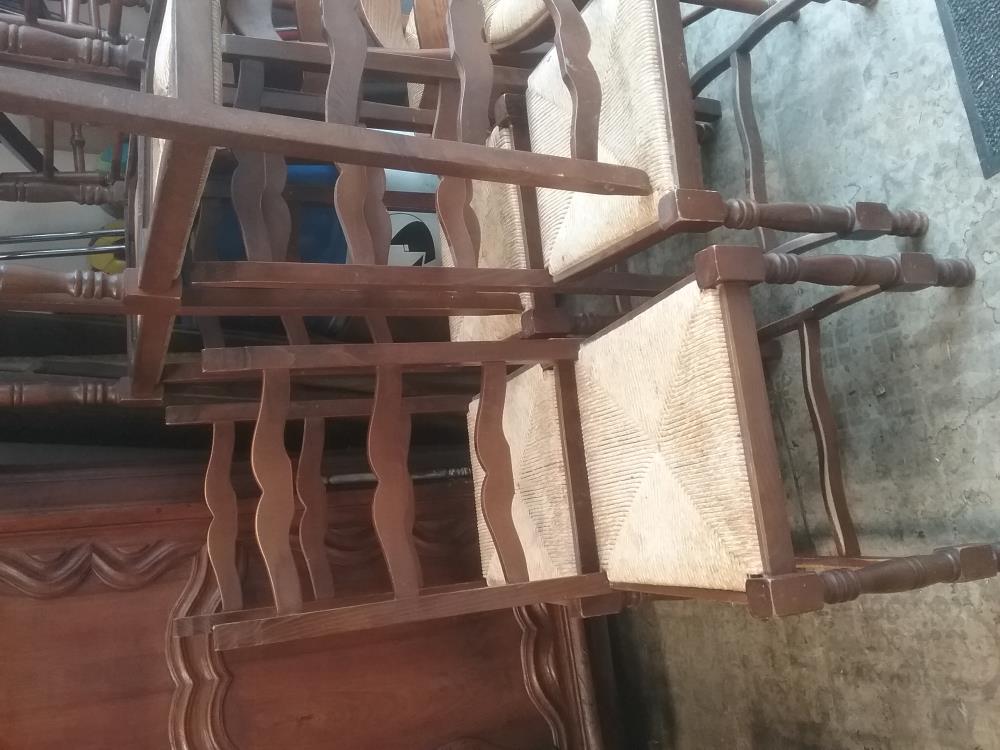 6 CHAISES PAILLEES RUSTIQUES