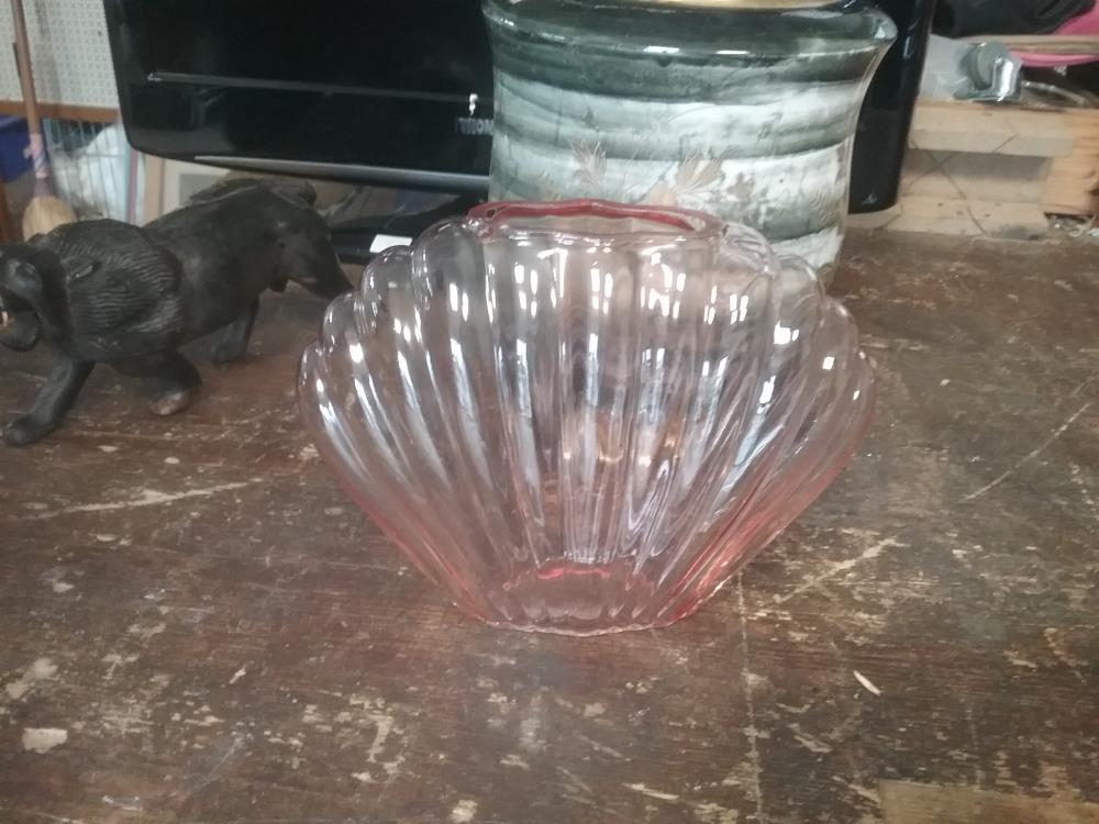 VASE COQUILLAGE VERRE