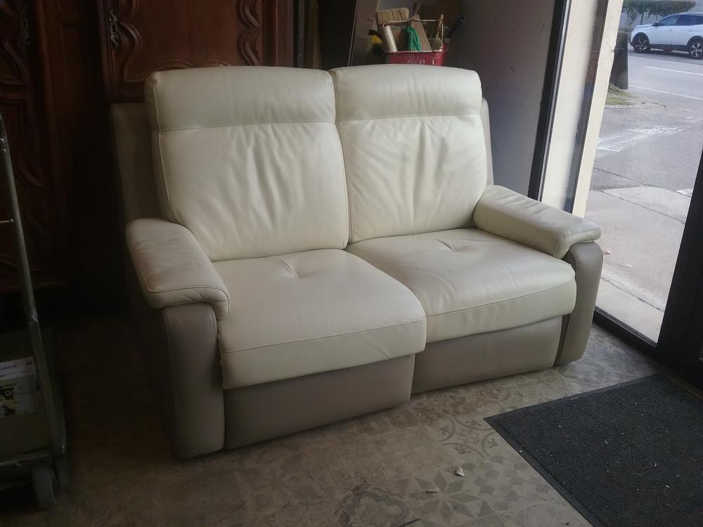 CANAPE BLANC 2P RELAX EN L'ÉTAT