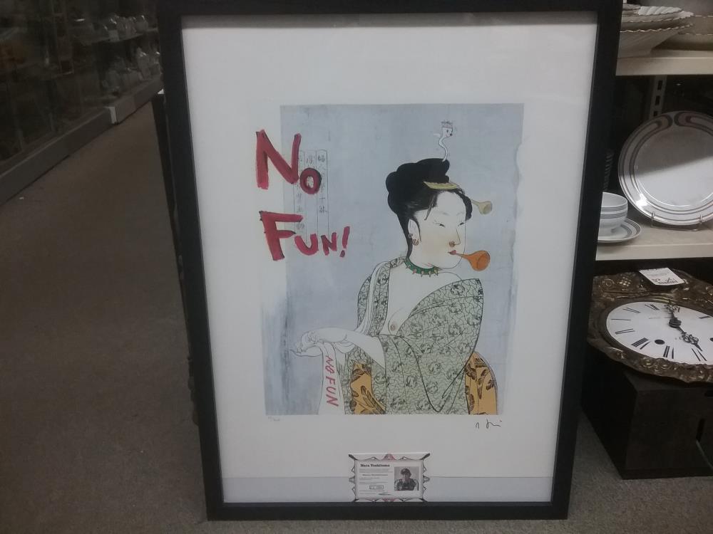 LITHOGRAPHIE SIGNEE NARA YOSHITOMO 62/300 AVEC CERTIFICAT D'AUTHENTICITÉ 