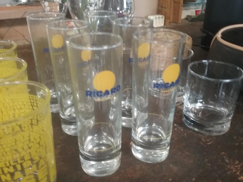 6 VERRES RICARD HAUTS