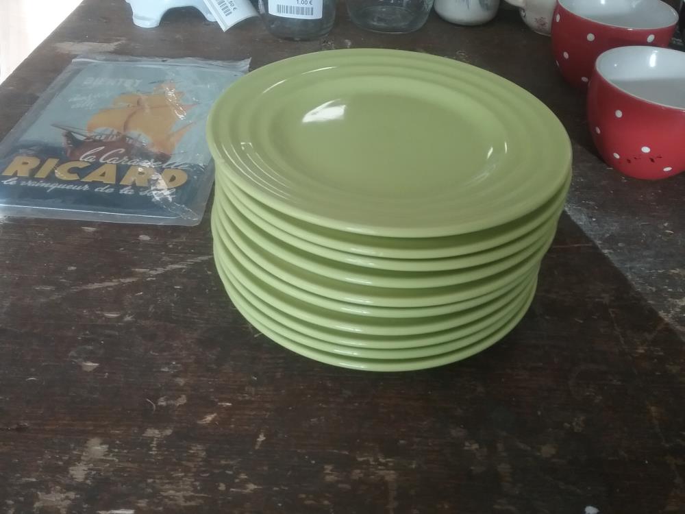 10 PETITES ASSIETTES VERTES