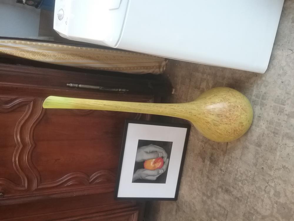 GRANDE BOUTEILLE VASE JAUNE