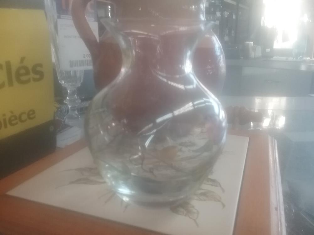 VASE ANCIEN PEINT SCULPTE