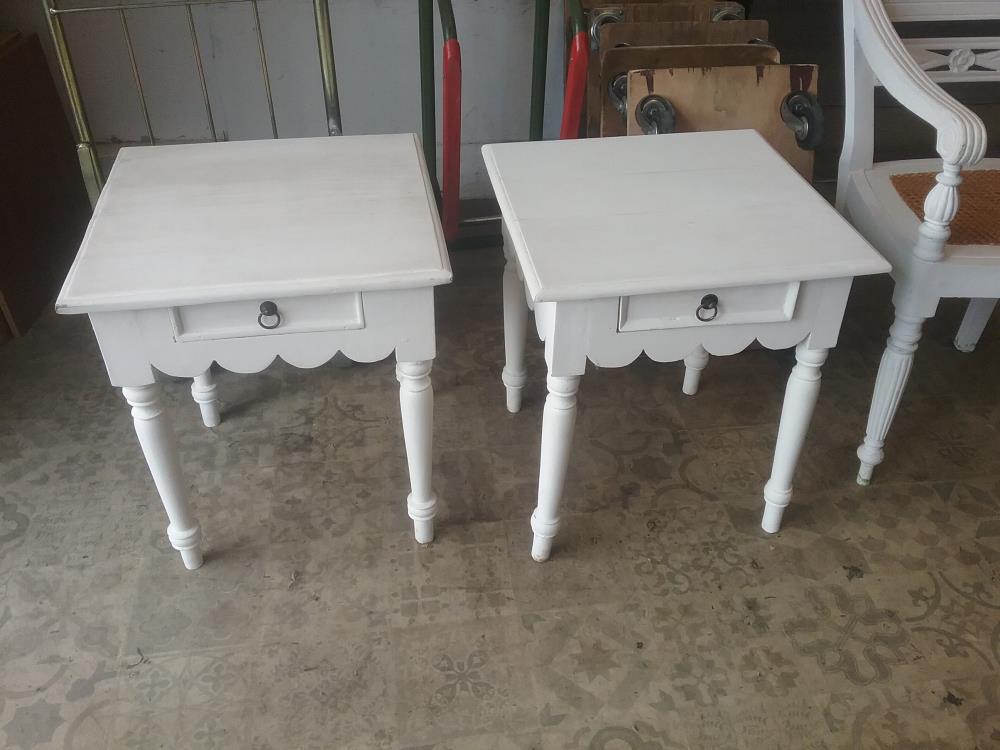 TABLE CHEVET 1T BLANC