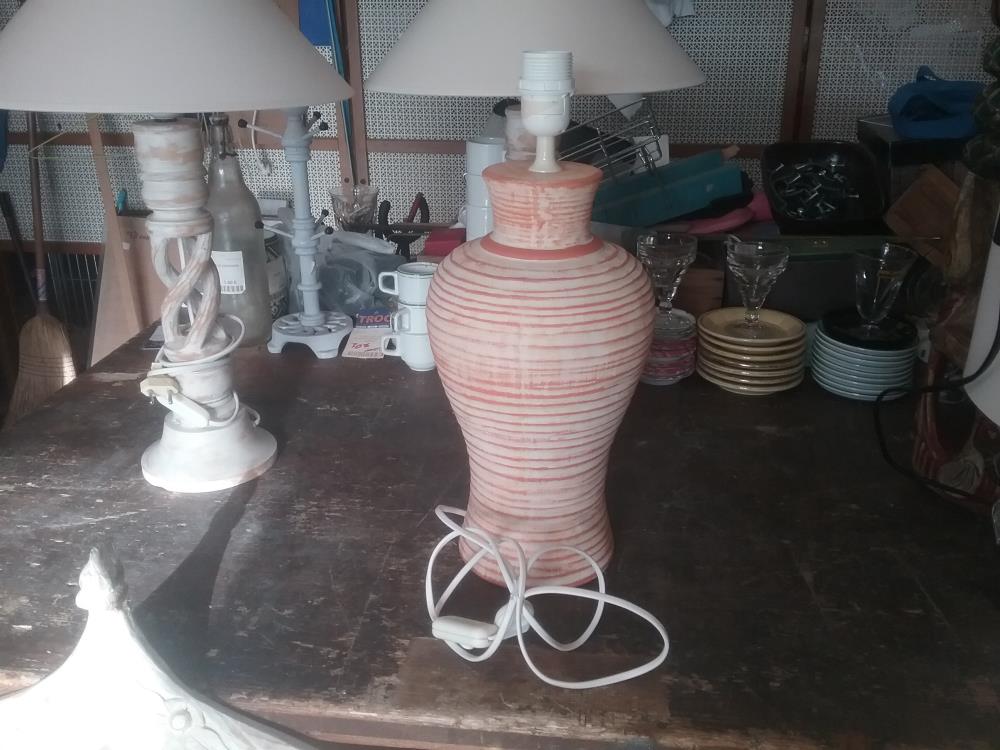 PIED DE LAMPE ORANGE