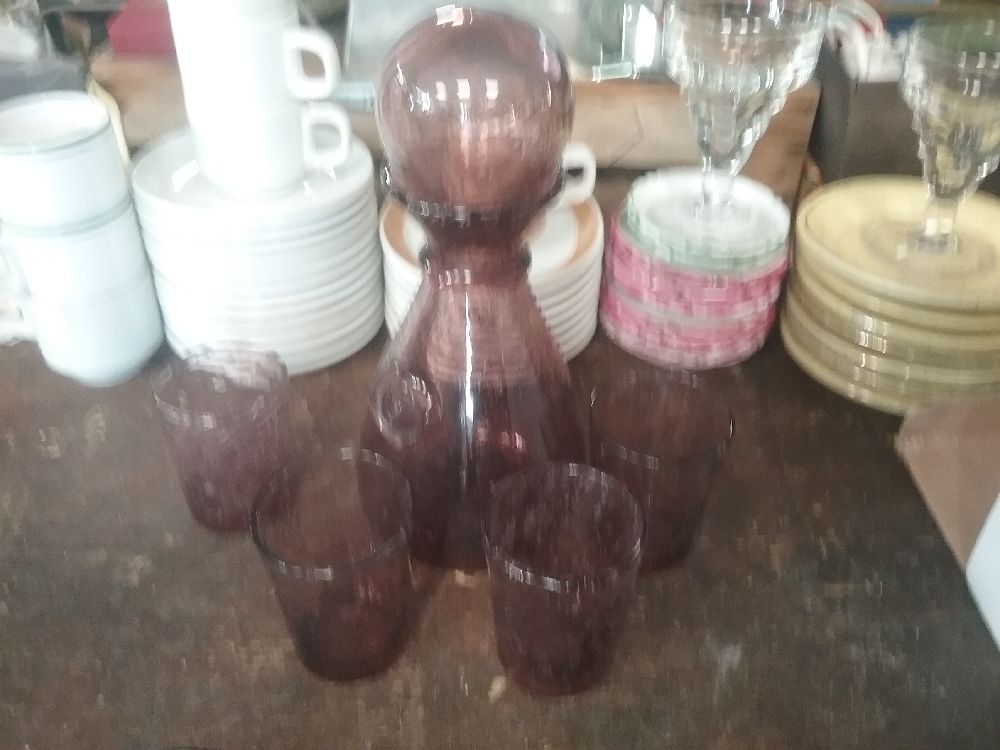 CARAFE ET 4 VERRES BIOT 
