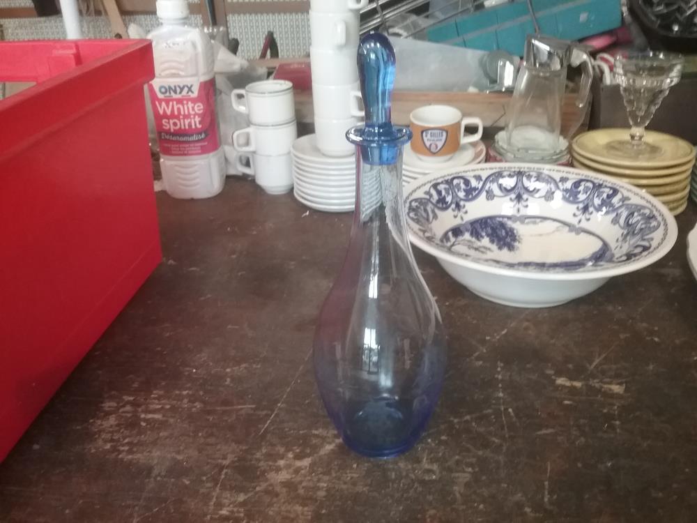 CARAFE BLEU VERRE