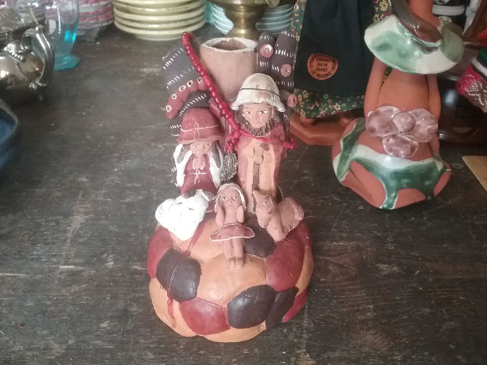 BOUGEOIR CRECHE TERRE CUITE