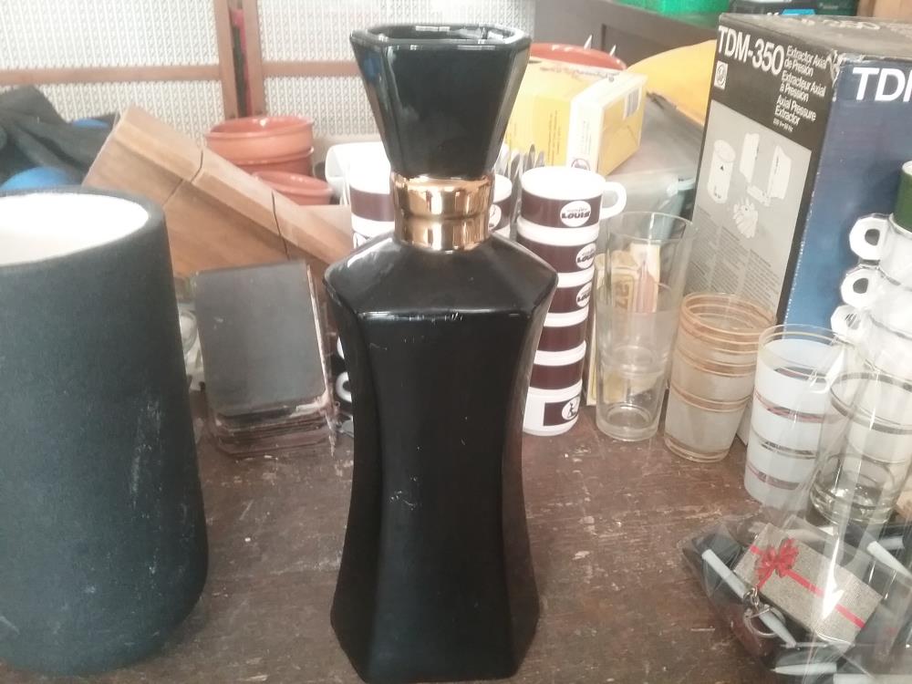 VASE FLACON NOIR 