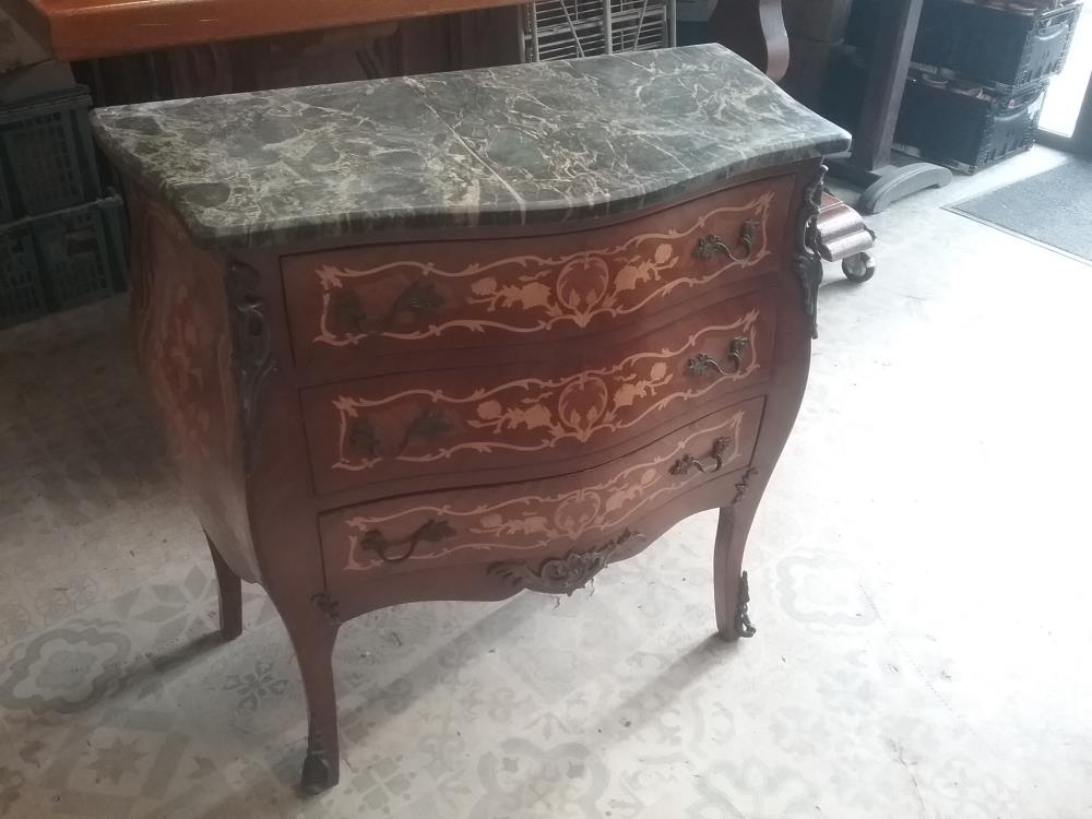 COMMODE TOMBEAU MARBRE VERT