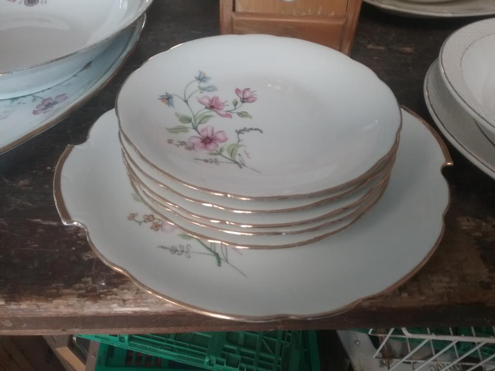 SERVICE DESSERT FLEURS