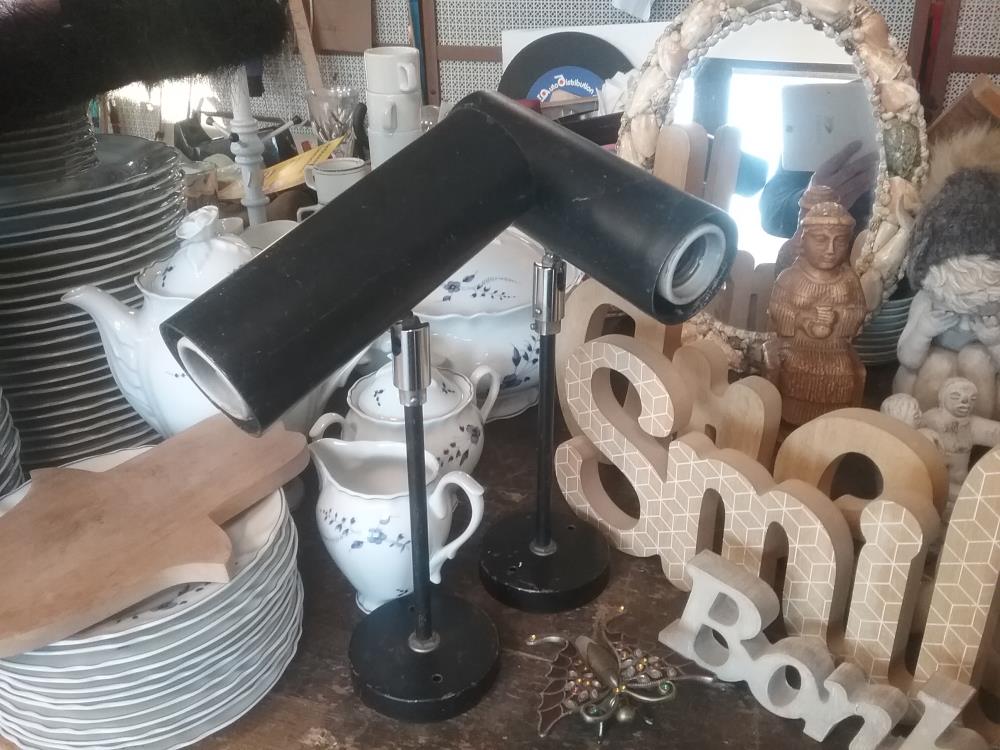 PAIRE DE SPOTS VINTAGES NOIRS