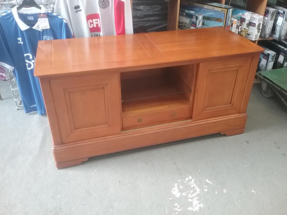 MEUBLE TV BAR BOIS MASSIF