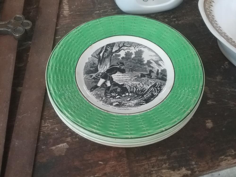 4 ASSIETTES CHASSE DIGOIN