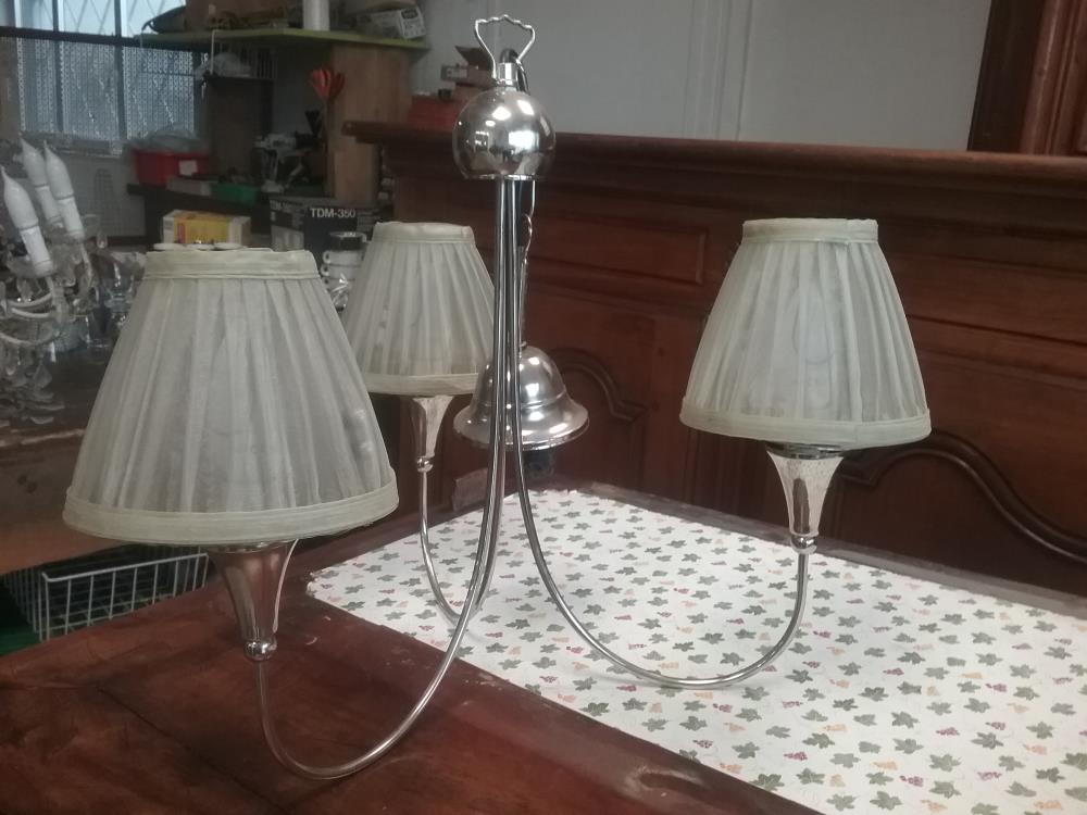 LUSTRE CHROME 3 FEUX