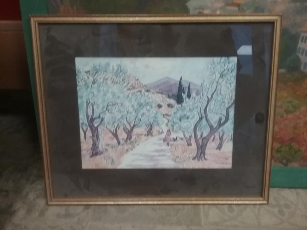 AQUARELLE SIGNE BRAYER