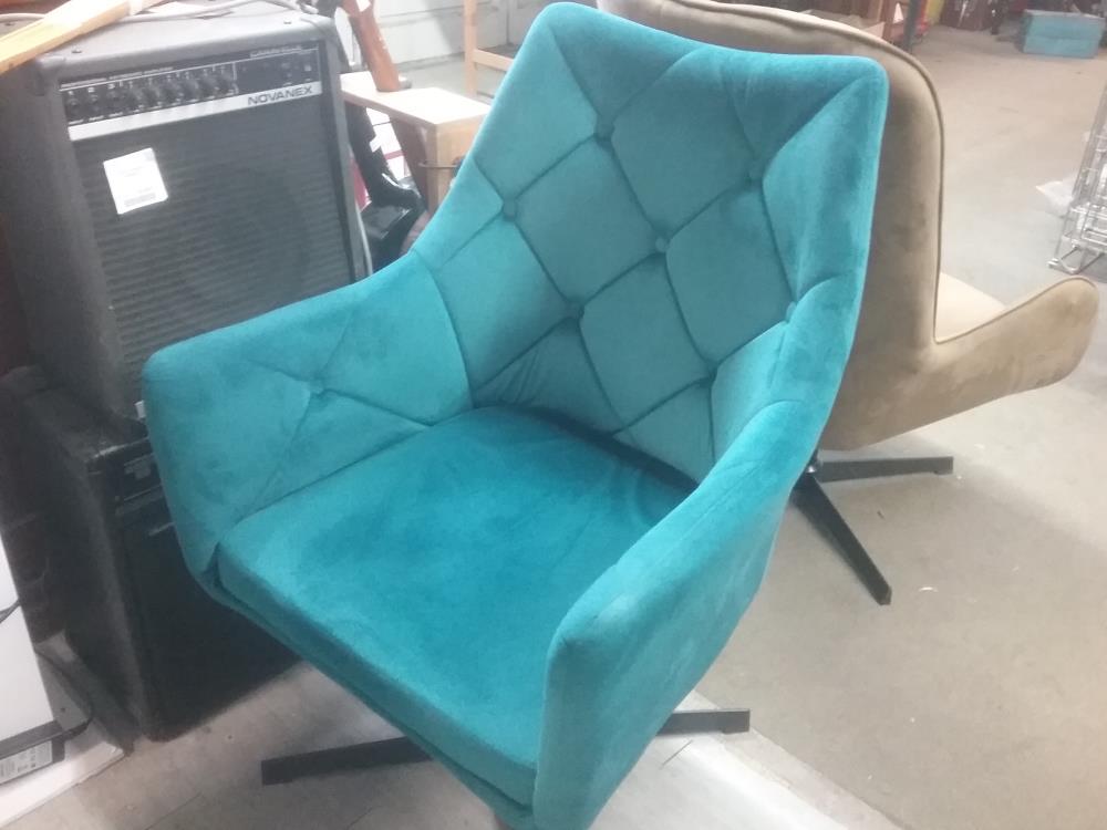 FAUTEUIL BLEU TOURNANT