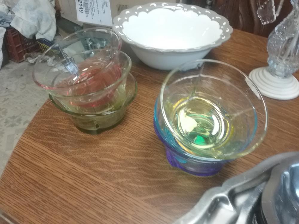 6 COUPES VERRES COULEURS 