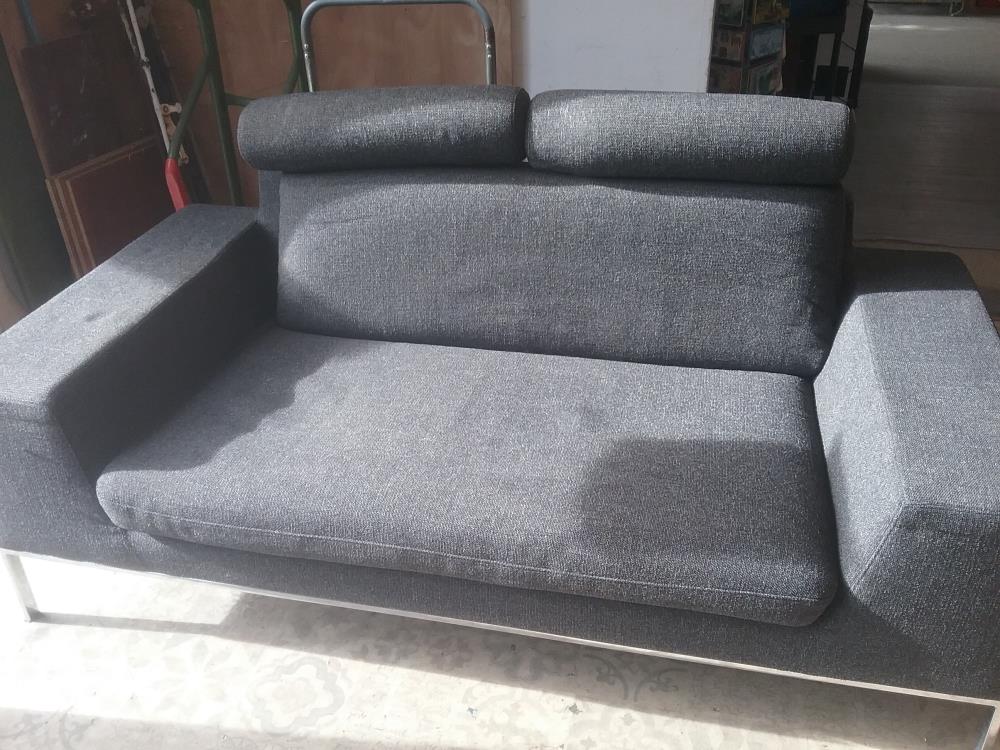 CANAPE GRIS 2P TISSU