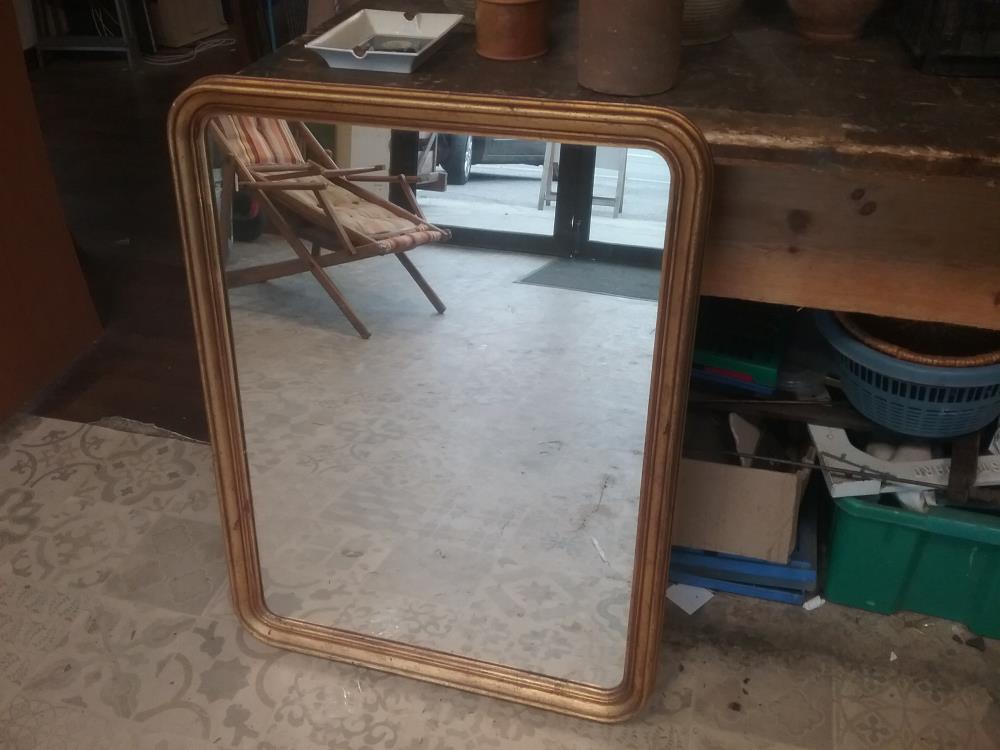 MIROIR DORE CARRE