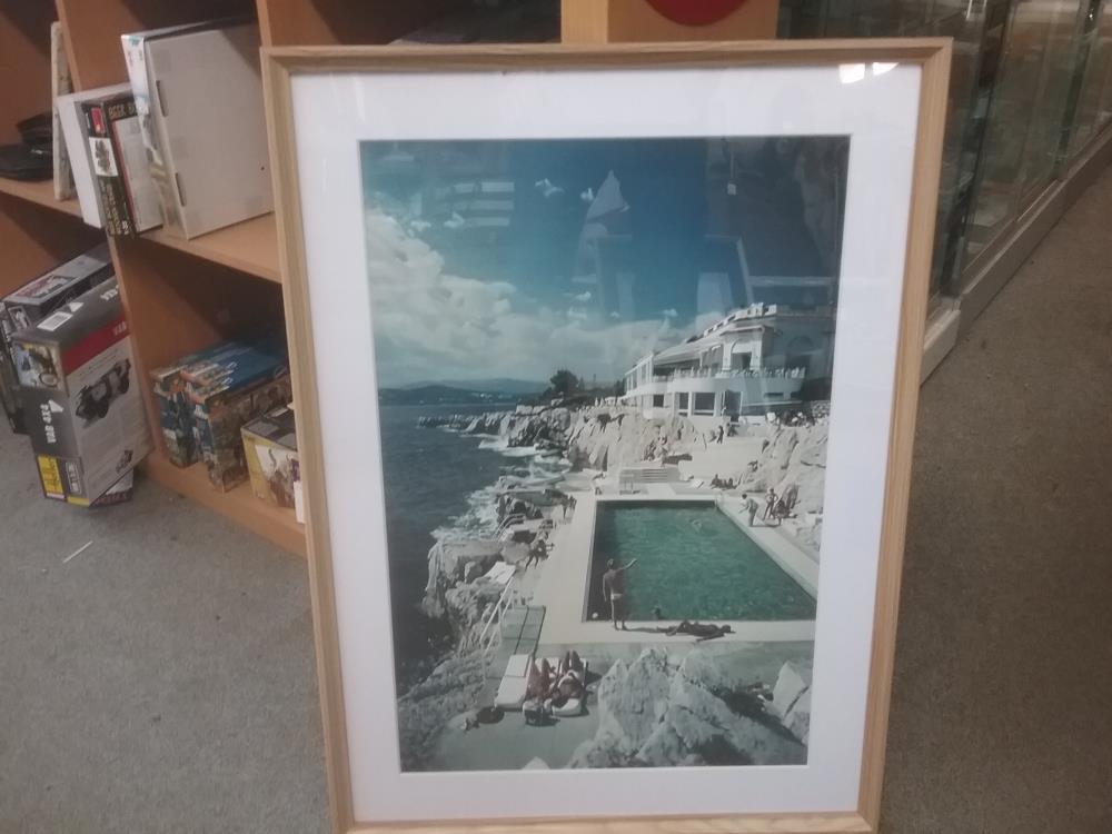 IMPRESSION SUR TOILE SLIM AARONS POOLSIDE 