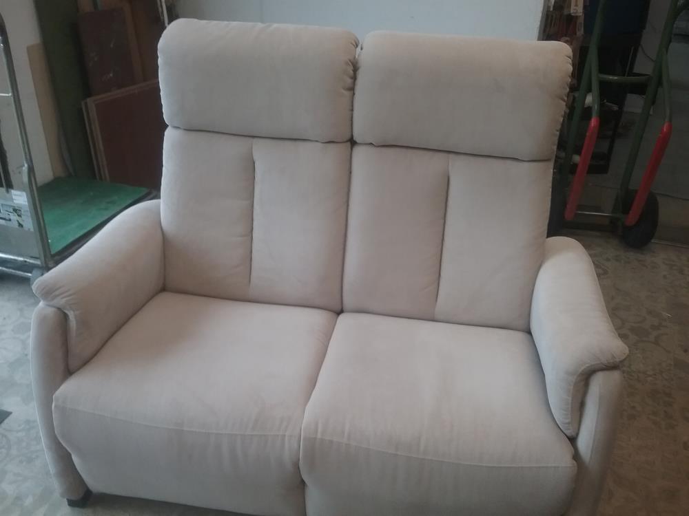 CANAPE 2P RELAX ELECTRIQUE CREME